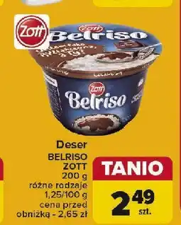 Carrefour Market Ryż na mleku czekoladowy Zott belriso oferta