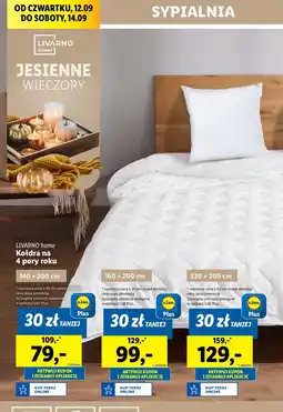 Lidl Kołdra na 4 pory roku 220 x 200 cm Livarno Home oferta