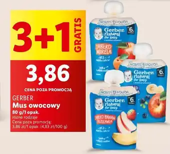 Lidl Deserek jabłko morela Gerber Natural For Baby oferta