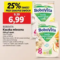 Lidl Kaszka mleczno-zbożowa 4 owoce Bobovita oferta