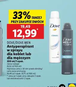 Lidl Dezodorant Dove Classic oferta