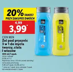Lidl Żel pod prysznic green jump Cien Men oferta