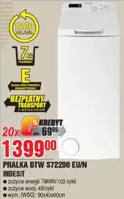 E.Leclerc Pralka btw s72200 eu/n indesit oferta