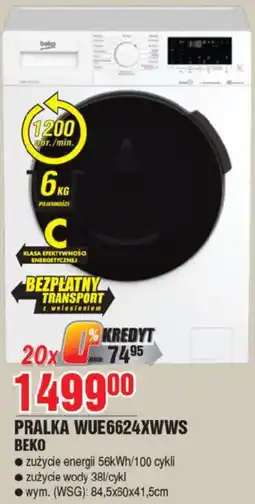 E.Leclerc Pralka wue6624xwws beko oferta