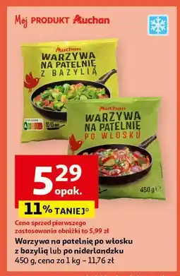 Auchan Warzywa na patelnię po niderlandzku Auchan różnorodne (logo czerwone) oferta