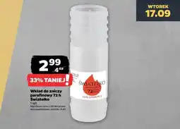 Wkład do zniczy parafinowy 72 h Światełko