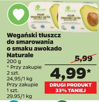Netto Wegański tłuszcz do smarowania o smaku awokado Naturale oferta