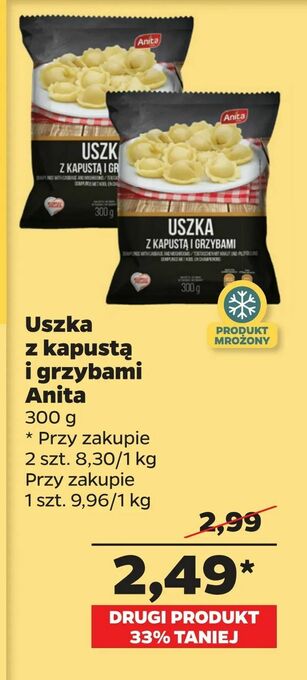 Netto Uszka z kapustą i grzybami Anita oferta