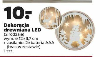 Netto Dekoracja drewniana LED oferta