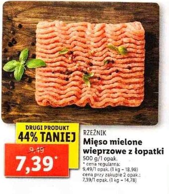 Lidl Mięso mielone wieprzowe z łopatki 500g oferta