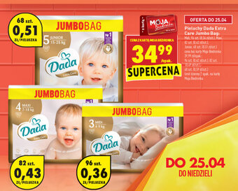 Biedronka Pieluchy Dada Extra Care Jumbo Bag oferta