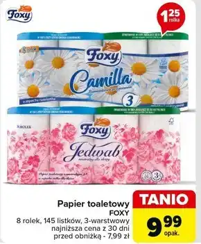 Carrefour Foxy Jedwab Papier toaletowy 8 rolek oferta