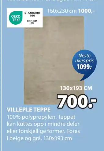 JYSK VILLEPLE TEPPE oferta