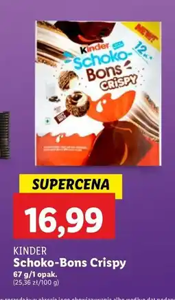 Lidl Cukierki crispy Kinder schoko-bons oferta
