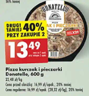 Biedronka Pizza kurczak i pieczarki Donatello oferta