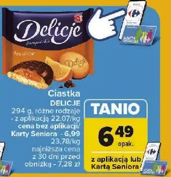 Carrefour Ciastka z galaretką pomarańczową Delicje szampańskie oferta