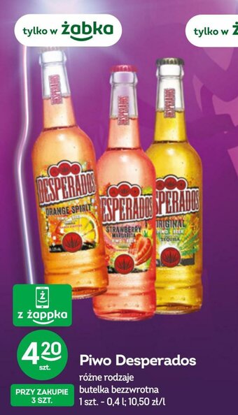 Żabka Piwo Desperados 400ml oferta