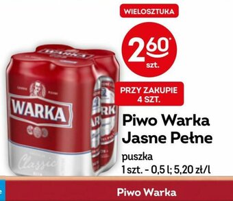 Żabka Piwo Warka Jasne Pełne 500ml oferta