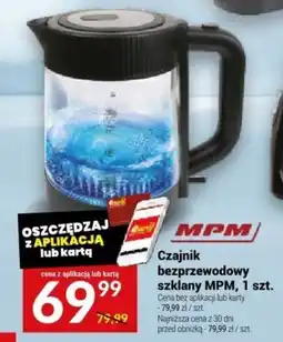 Twój Market Czajnik bezprzewodowy szklany MPM oferta