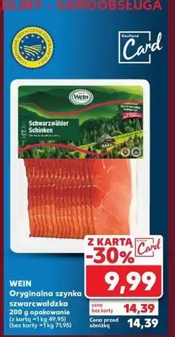 Kaufland Szynka szwarzwaldzka Wein oferta