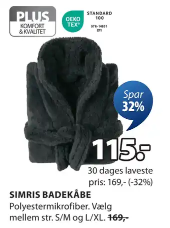 JYSK SIMRIS BADEKÅBE oferta