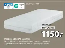 JYSK BASIC S50 VENDBAR MADRASS oferta