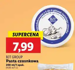 Lidl Pasta czosnkowa Bjt group oferta