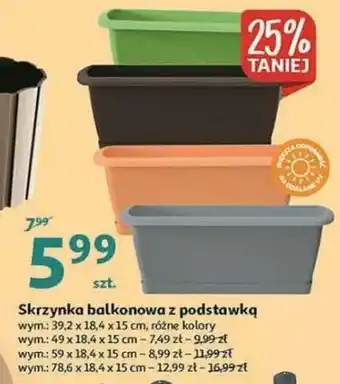 Auchan Skrzynka balkonowa z podstawką 1szt. oferta