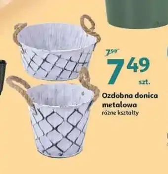 Auchan Ozdobna donica metalowa 1szt. oferta