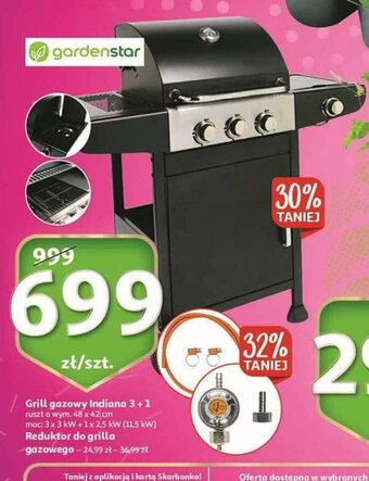 Auchan Grill gazowy Indiana 3+1 oferta