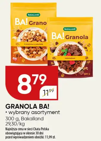 Chata Polska Granola Ba! Bakalland oferta