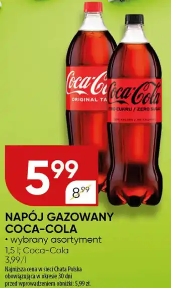 Chata Polska Napój gazowany Coca-Cola oferta