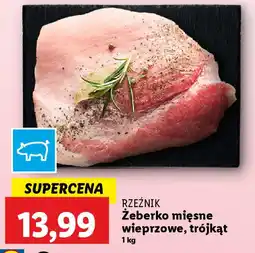 Lidl Rzeźnik Żeberko mięsne wieprzowe, trójkąt oferta