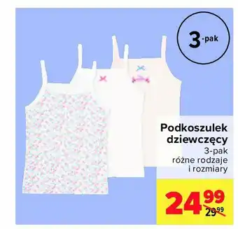 Carrefour Podkoszulka dziewczęca 1 OPAK 3 SZT oferta