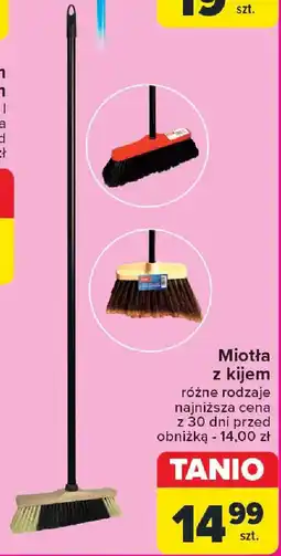 Carrefour Miotła z kijem oferta