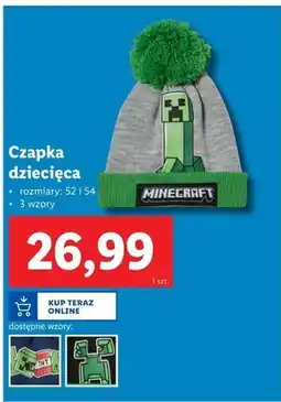 Lidl Czapka dziecięca Minecraft oferta