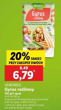 Lidl Gyros roślinny Vemondo oferta