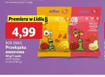 Lidl Przekąska jabłko-truskawka Bob Snail oferta