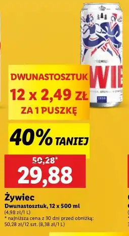 Lidl Piwo Żywiec Jasne Pełne oferta