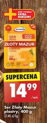 Biedronka Ser złoty mazur - plastry Mlekpol oferta