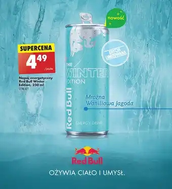 Biedronka Napój mroźna waniliowa jagoda Red Bull The Winter Edition oferta