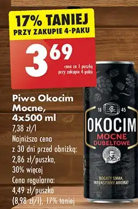 Biedronka Piwo Okocim Mocne Dubeltowe oferta