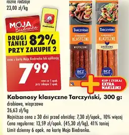 Biedronka Kabanos drobiowy Tarczyński oferta