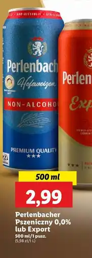 Lidl Piwo Perlenbacher Export oferta