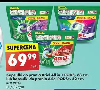 Biedronka Kapsułki do prania +extra clean Ariel All In 1 oferta