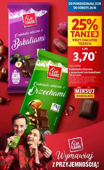 Lidl Czekolada z orzechami laskowymi Fin Carre oferta