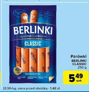 Carrefour Express Parówki classic Morliny Berlinki oferta