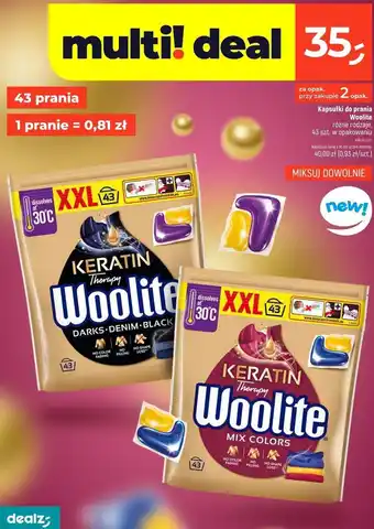 Dealz Kapsułki do brania black Woolite Keratin oferta