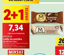 Lidl Lód almond Algida magnum oferta