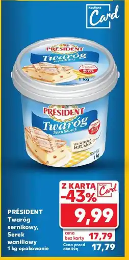 Kaufland Serek wanilia President oferta